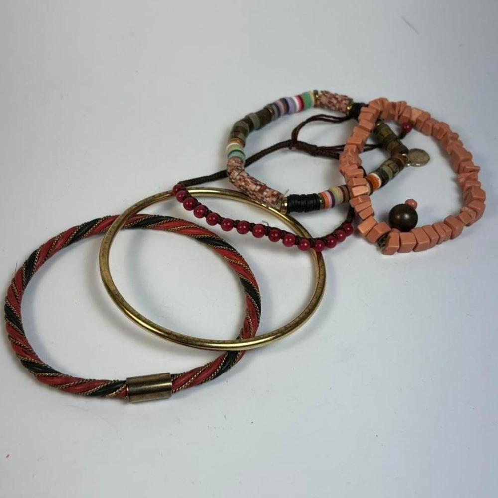 Boho bracelets with glass and stone beads‎